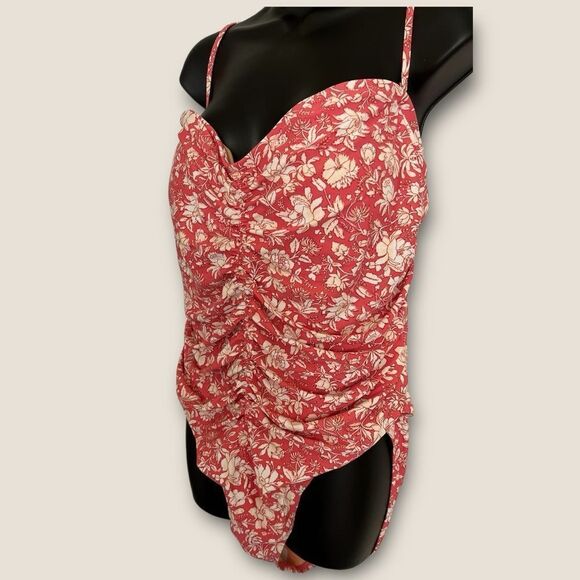 J. Crew Plus size pink & white floral bathing suit size 24, NWT - Picture 3 of 8